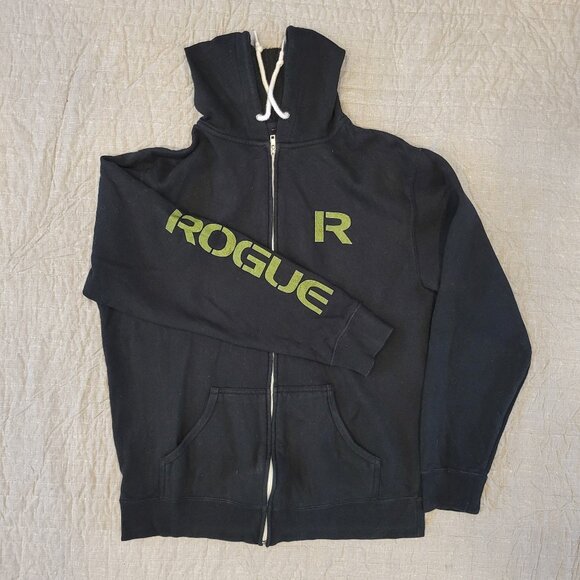 Rogue Stencil Hoodie, Large, Black, Full Zip - Picture 1 of 7